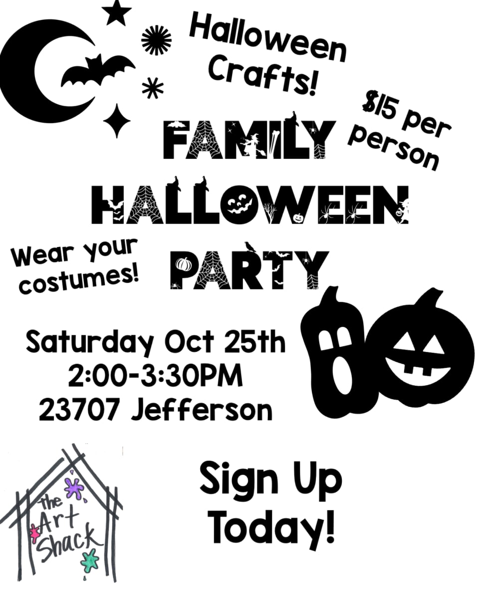 Halloween Arts & Crafts Family Party Photo