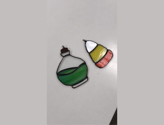 Stained Glass Bats, Candy Corn & Potions! Photo
