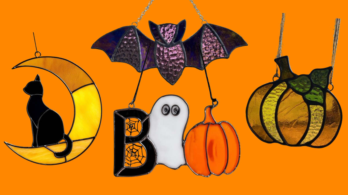 Beginner Stained Glass Class- Fall-O-Ween Themed Photo