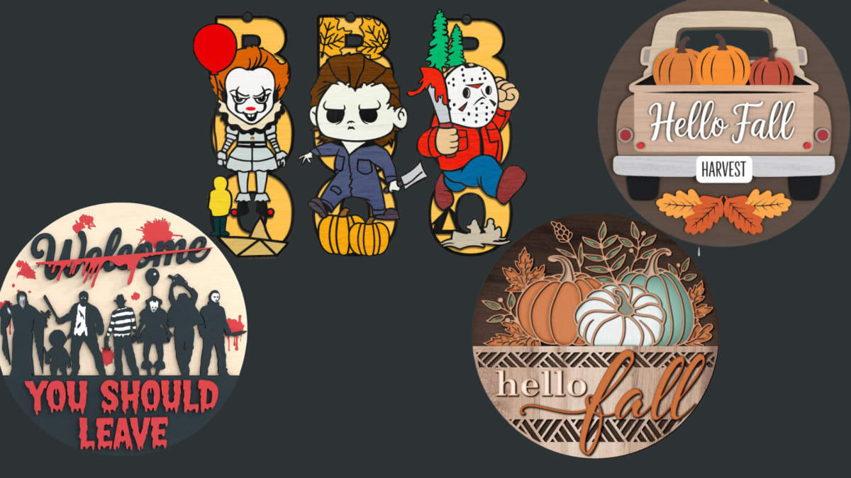 Welcome Signs- Fall or Halloween Themed Photo