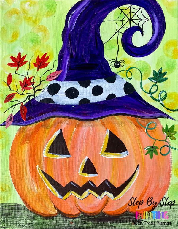 Paint Night: Jack o' Lantern Witch Hat Photo