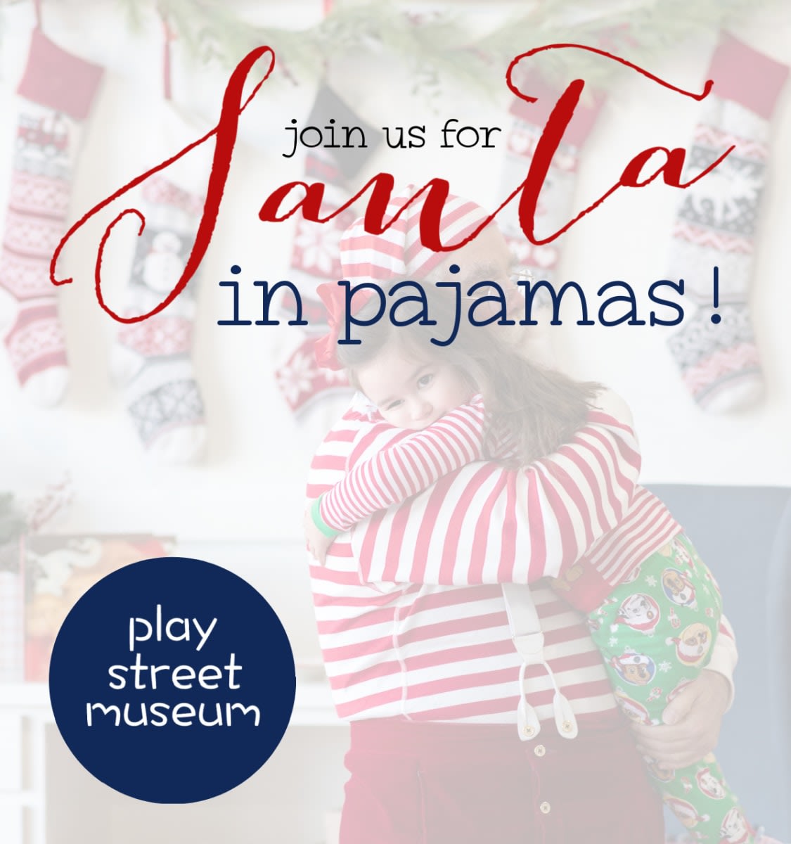 SANTA IN PAJAMAS - PLAY STREET SOUTHLAKE, TX Photo