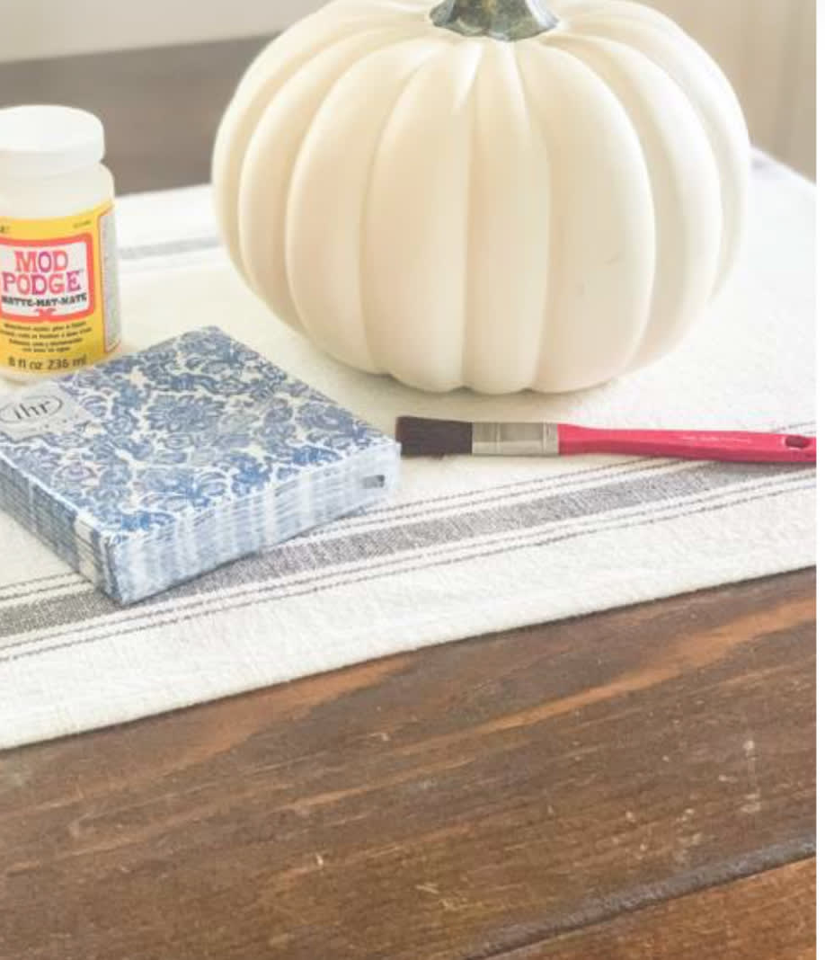 Fall Pumpkin Decoupage Party Photo