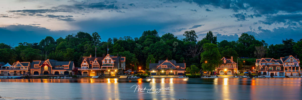 WOW! - Beautiful Boathouse Row & Water Works at Night! Photo