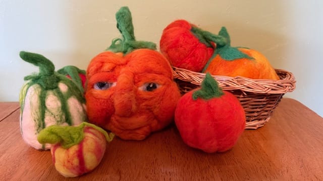 It's Pumpkinfest! Needle Felted Fall Pumpkin Workshop Photo