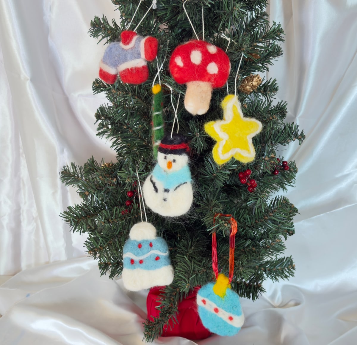 It's Back Again! Needle Felt Cookie Ornament Party Photo