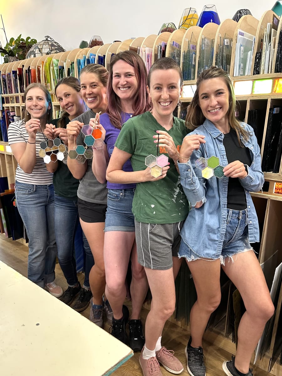 Date Night Stained Glass Class Photo
