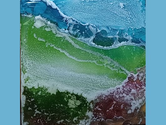 Alcohol Ink on Tile Photo