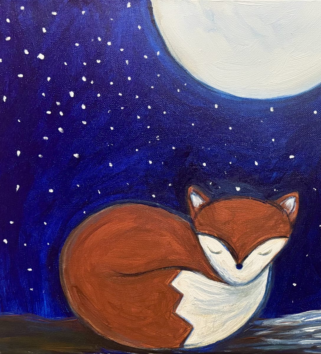 Under the Moon ~ Collaborative Family Friendly Painting Photo