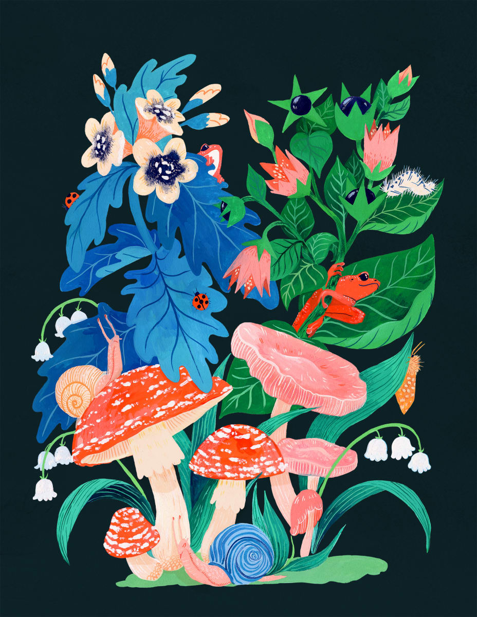 The ART ROOM: Botanical Illustrations in Gouache Series Photo