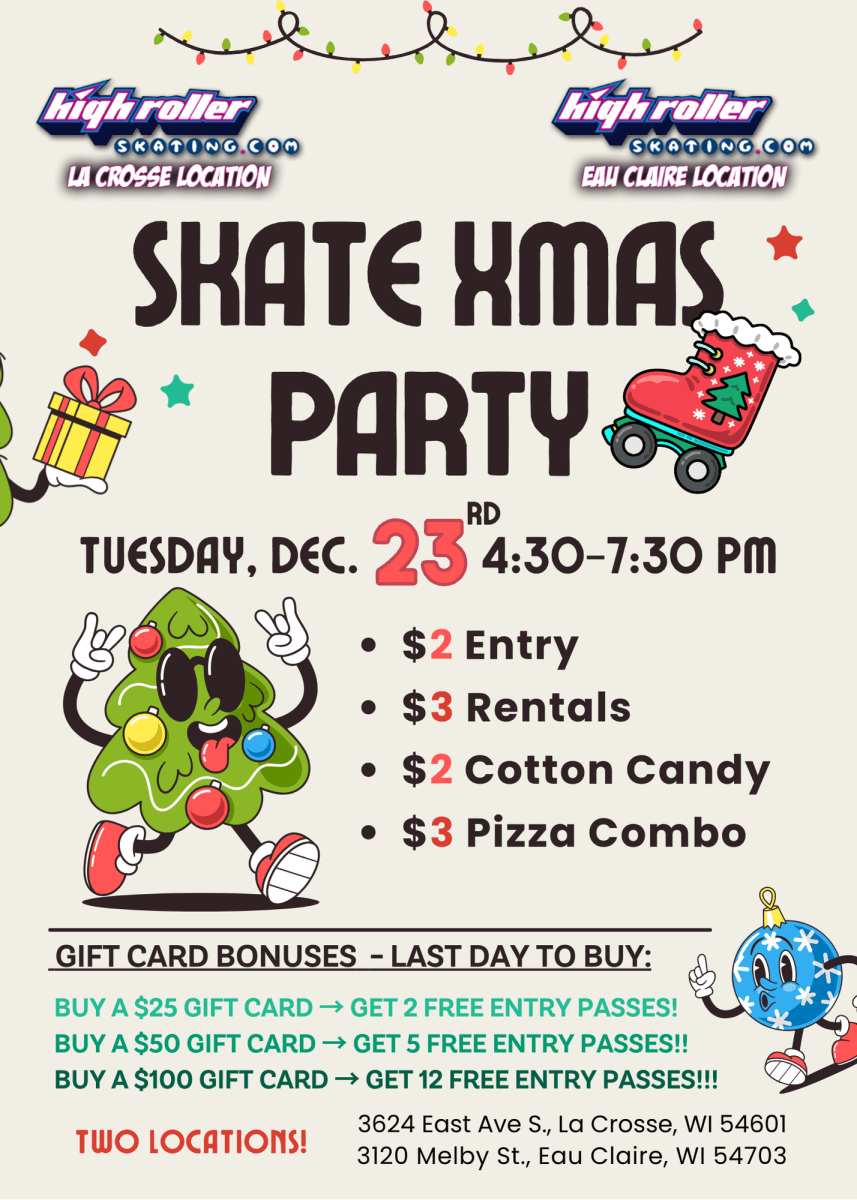 La Crosse - Xmas Skate Party Entry Ticket to a Special Event Photo