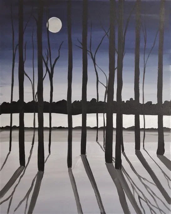 MOONRISE IN WINTER Photo