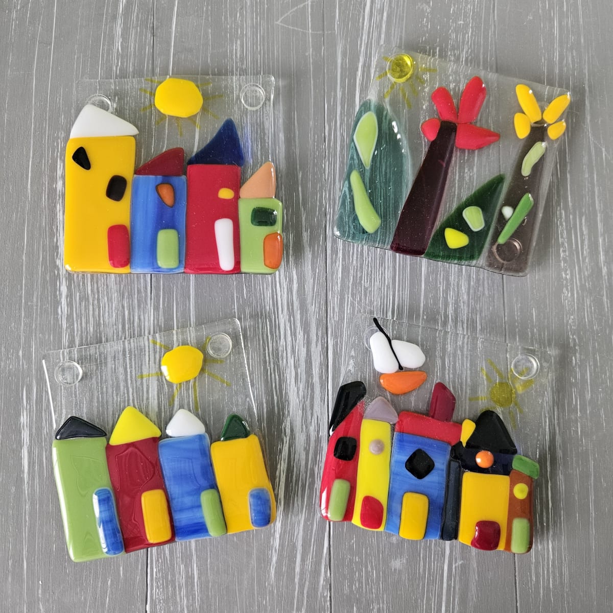 Big & Little Fused Glass Coasters Photo