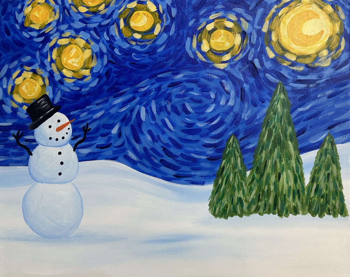 ❄️ Snow Much to Create! - Snowman Night Canvas Paint & Sip Class Photo