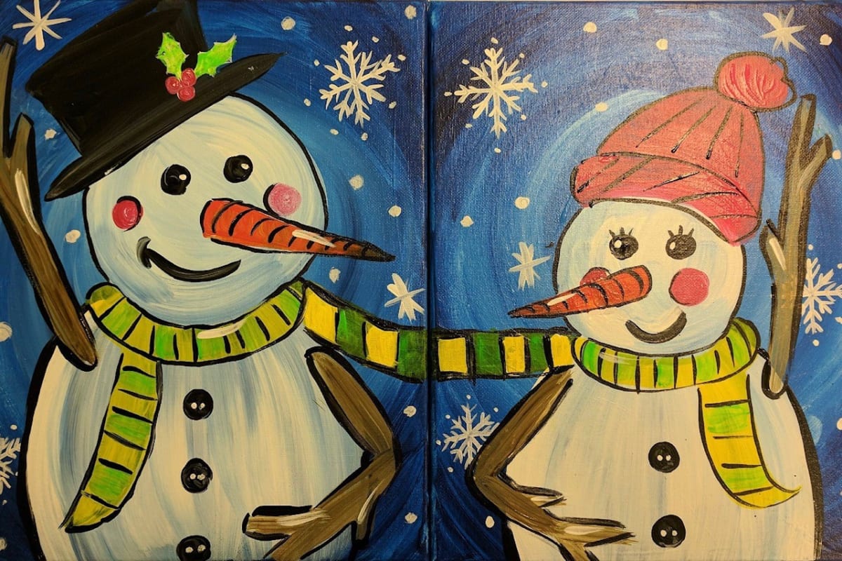 🎄✨ Make Merry & Bright! Parent & Me - Snowman - Grape Kids Class Photo