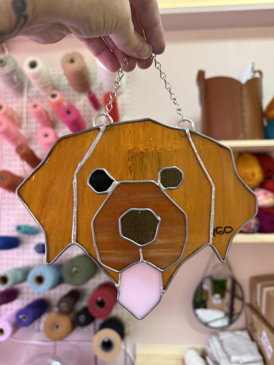 Stained Glass Pet Portrait Photo
