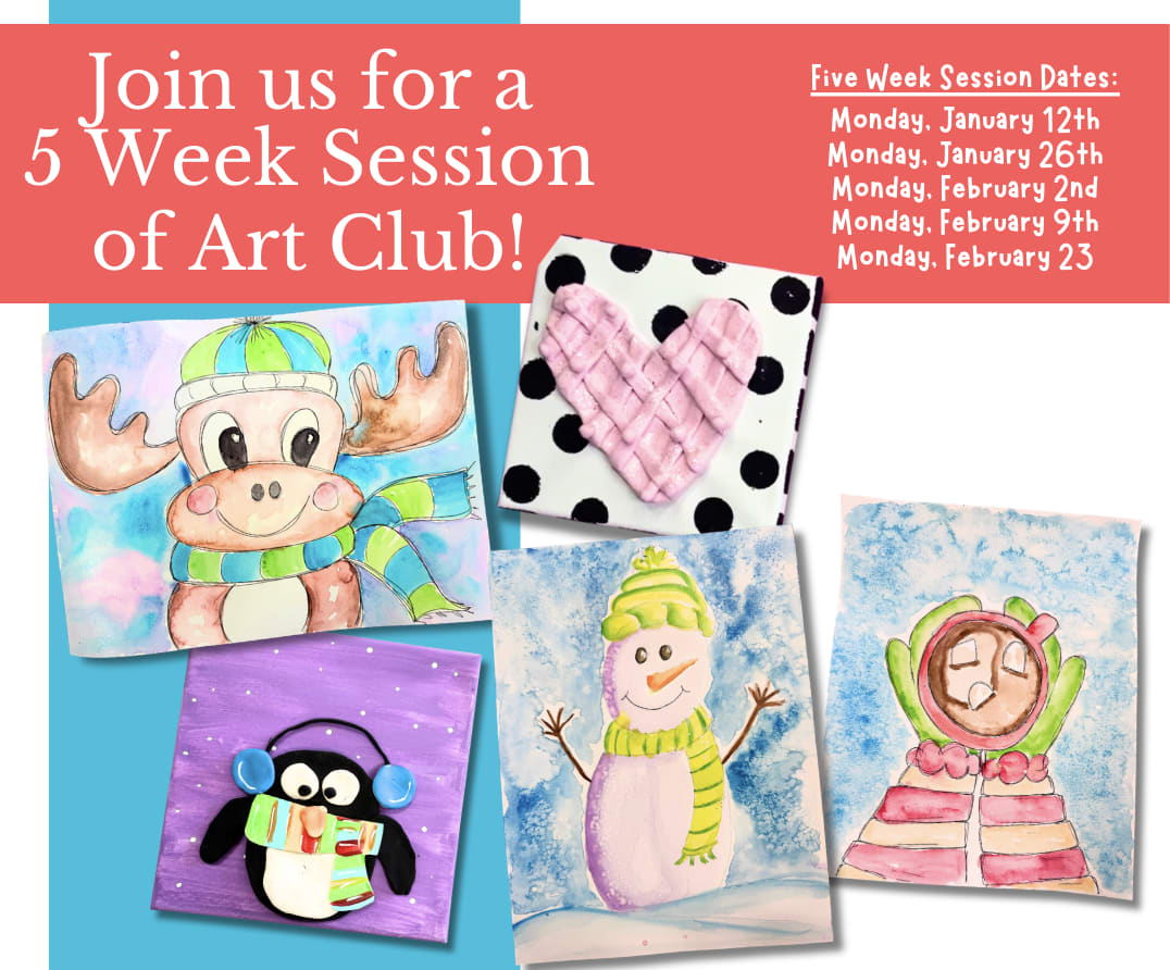 PCA Art Club 1-5th grade -January/February session. 3:30-4:30pm Photo