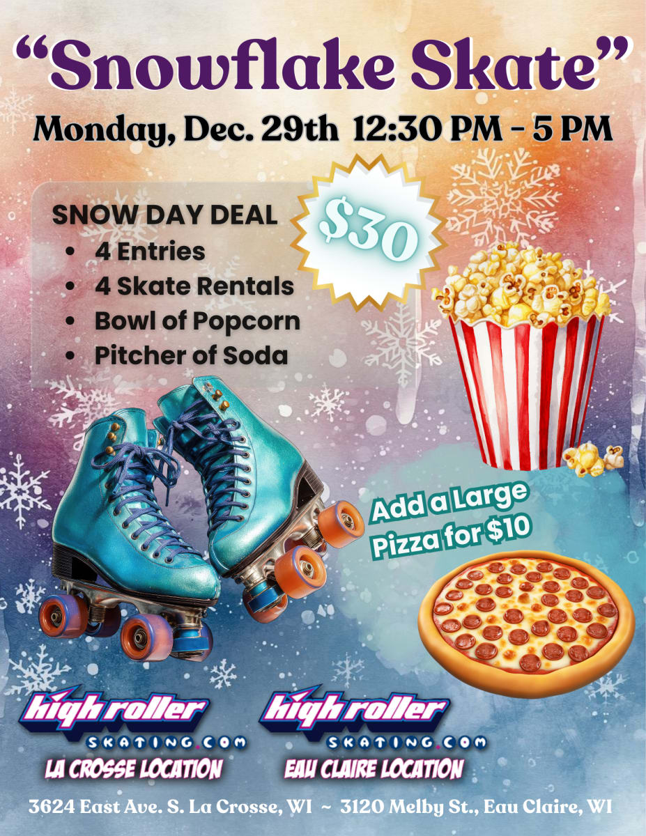 La Crosse - Snowflake Flash SALE! Special Entry Ticket to Public Skate Photo