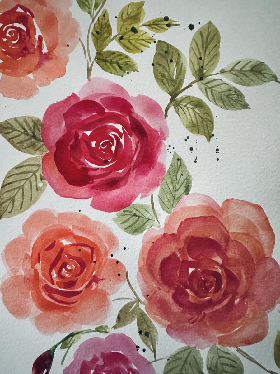Learn to Paint Watercolor Roses Photo