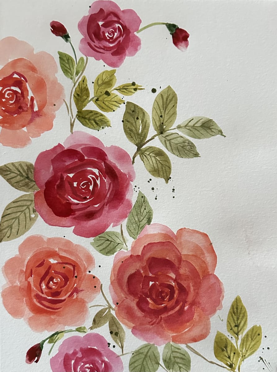 Learn to Paint Watercolor Roses Photo