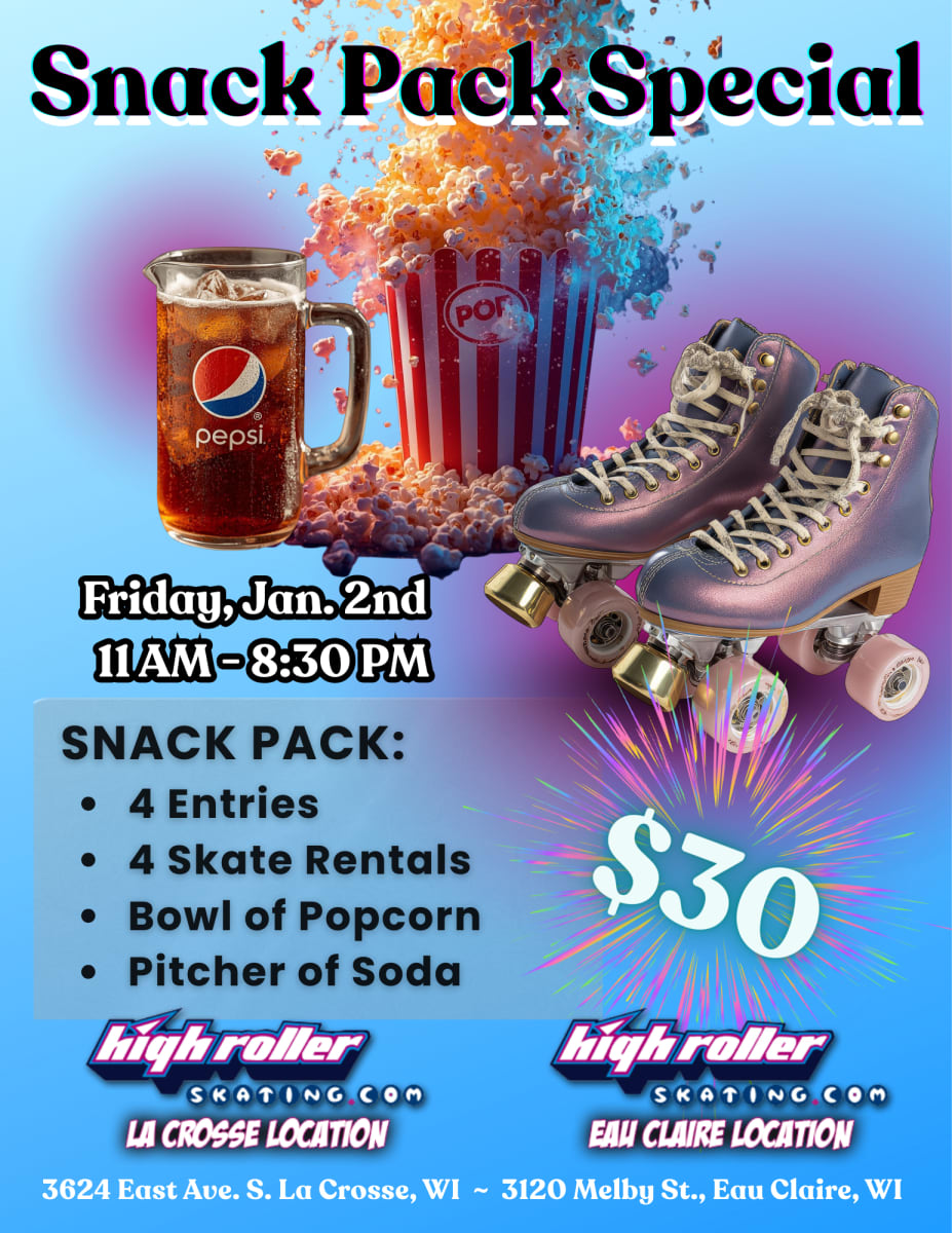 La Crosse - Snack Pack Special Entry Ticket to Public Skate Photo