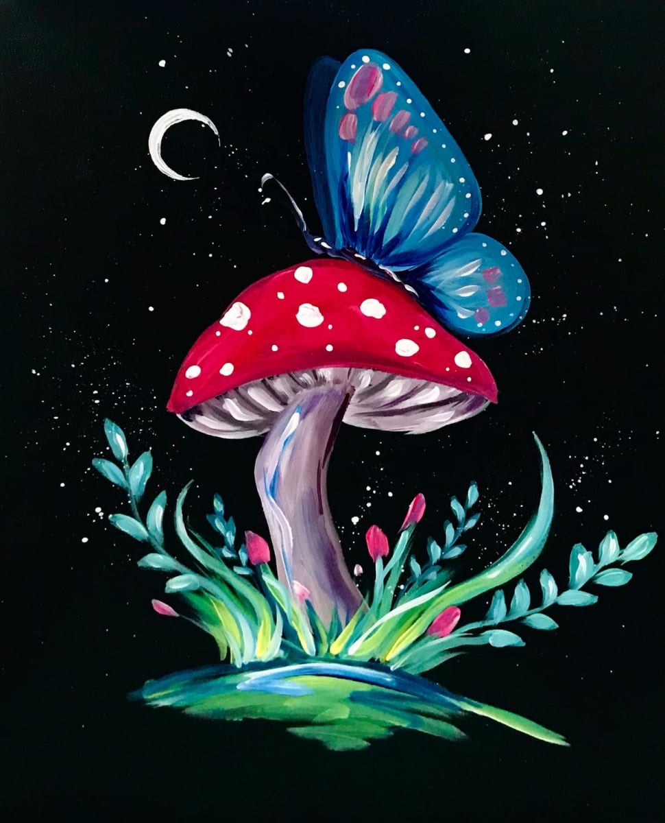 Groovy Mushroom Paint Night- All Ages Photo