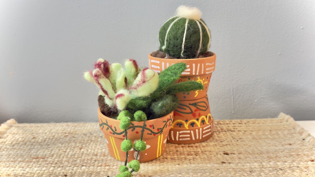 Needle Felt Succulents Workshop Photo