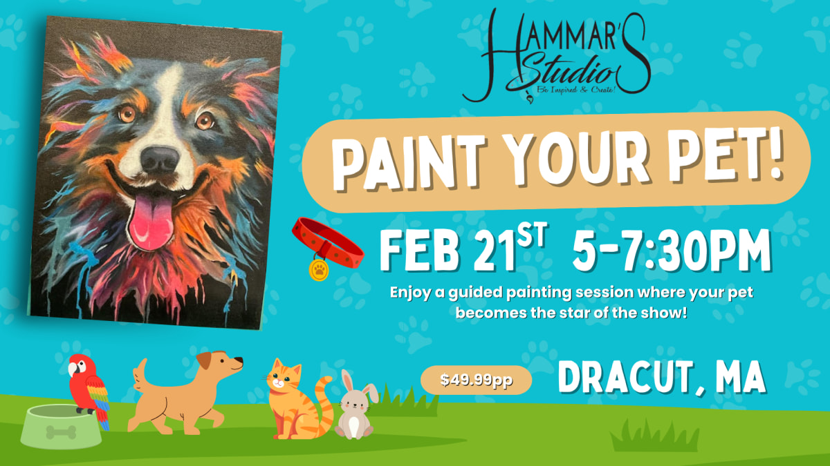 🎨 Paint Your Pet! 5-7:30pm Dracut,MA Photo