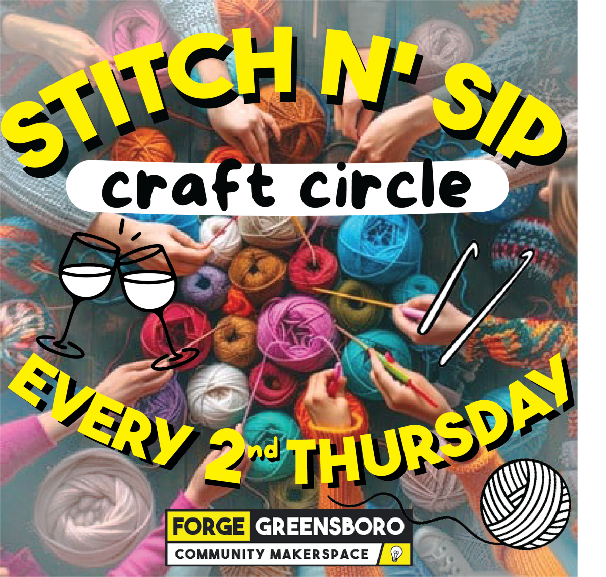 Stitch n' Sip Craft Circle Photo