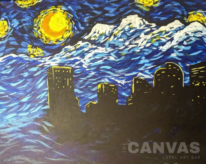 Canvas Classic: Starry Denver Photo