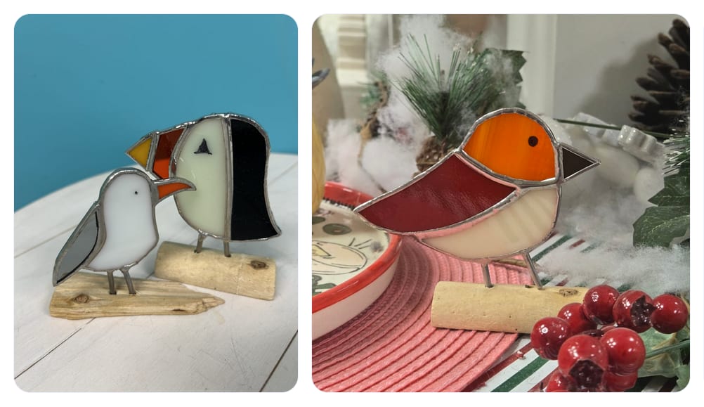 Stained Glass Birds Photo