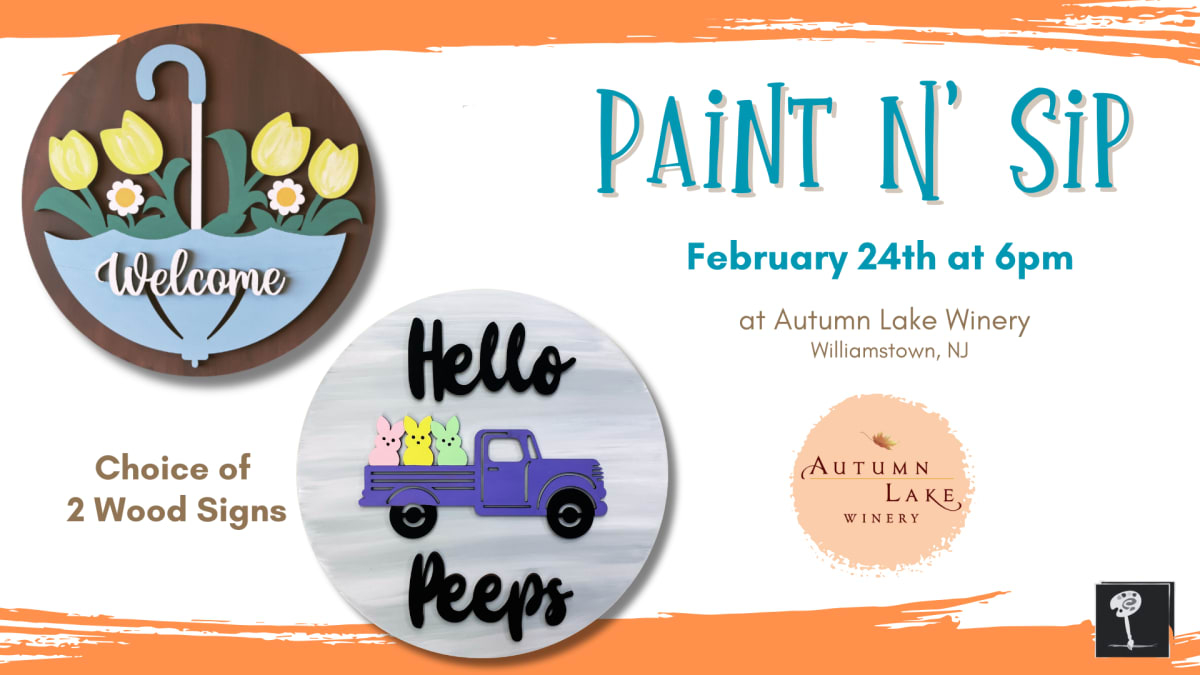 Paint N Sip at Autumn Lake Winery - February 24th Photo
