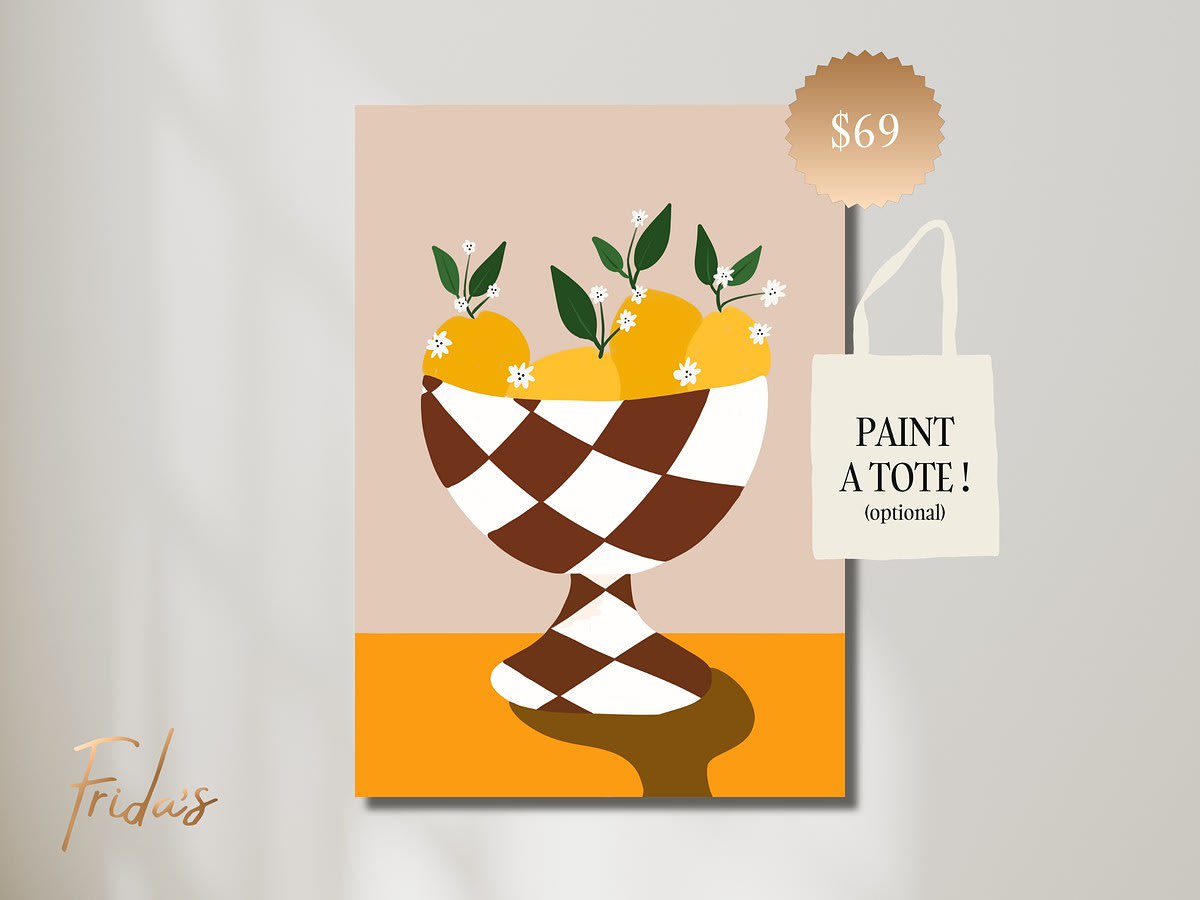 SQUEEZE OF THE DAY | Frida's Luxe Sip n' Paint Photo