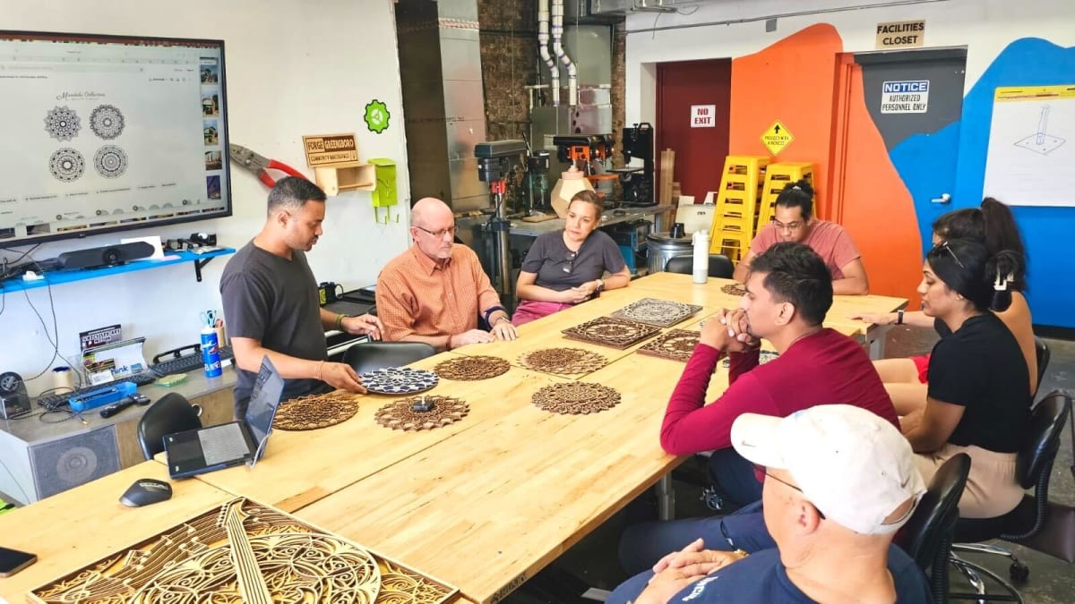 Create a Layered Mandala Wall Clock – Laser Cutting Party Photo