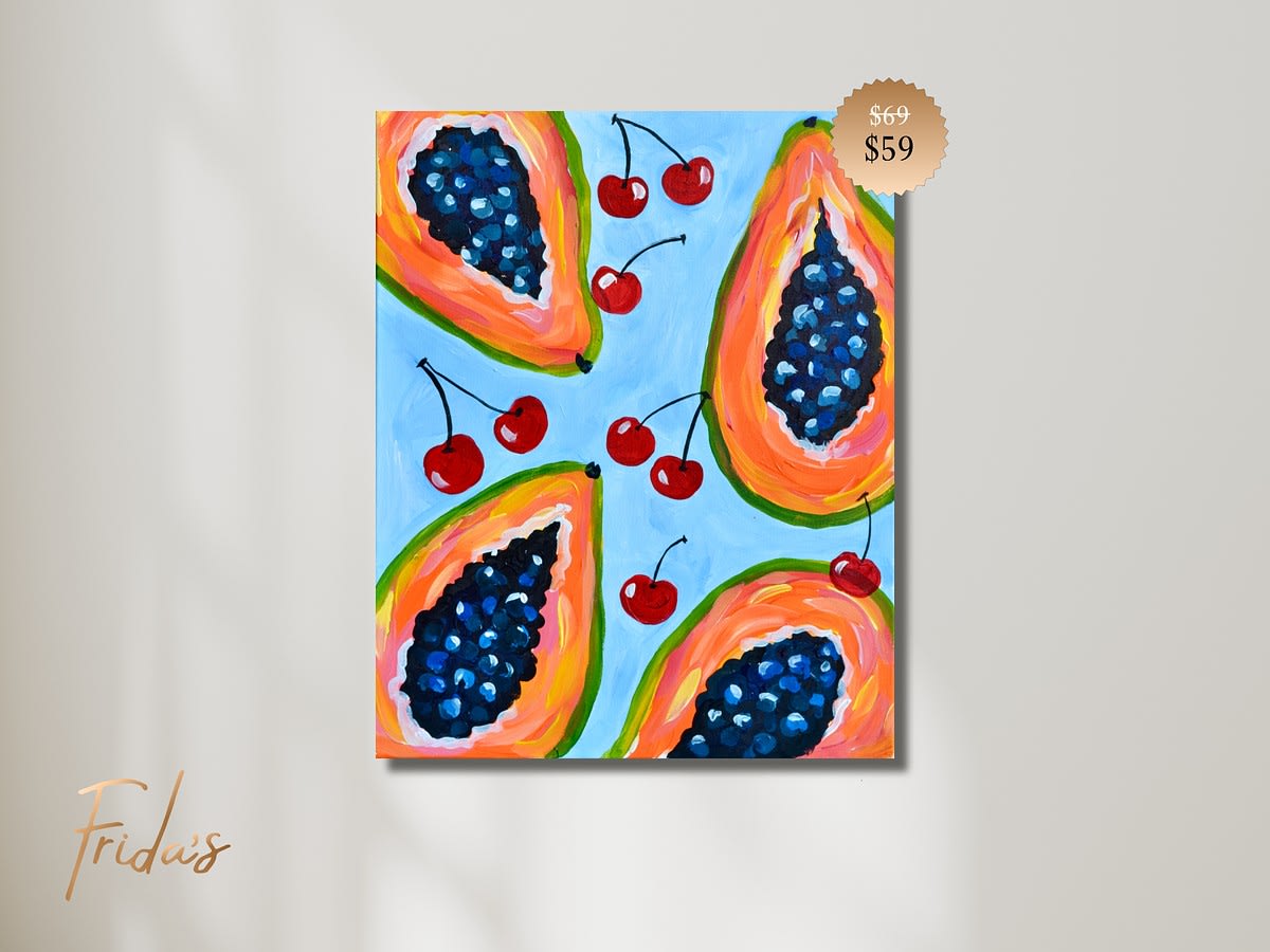 STICKY SUMMER SWEETS | Frida's Luxe Sip n' Paint - Thrifty Thursdays Photo