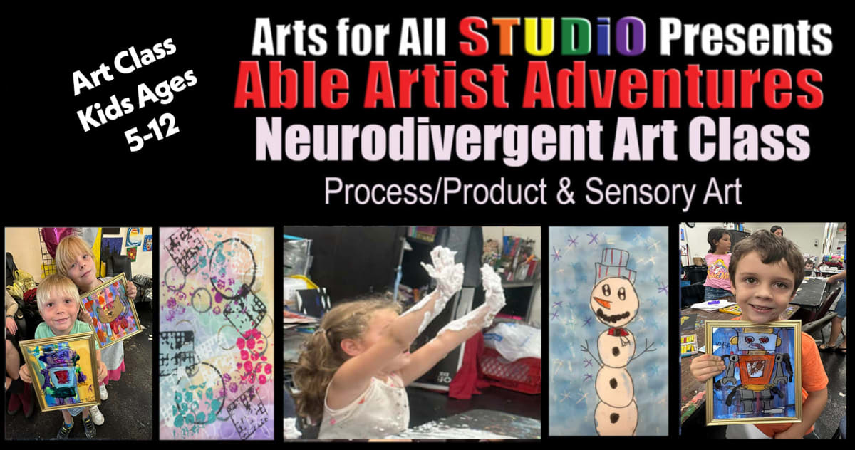 KIDS Able Artists Adventures  -  Neurodivergent Art Class - Winter SESSION Photo