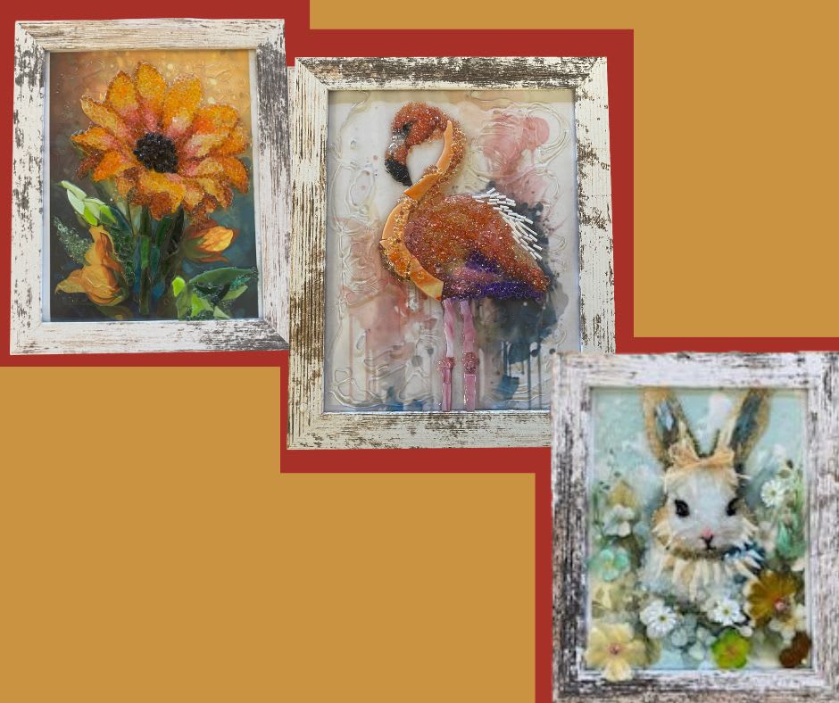 Mosaic Framed Art- Spring Photo