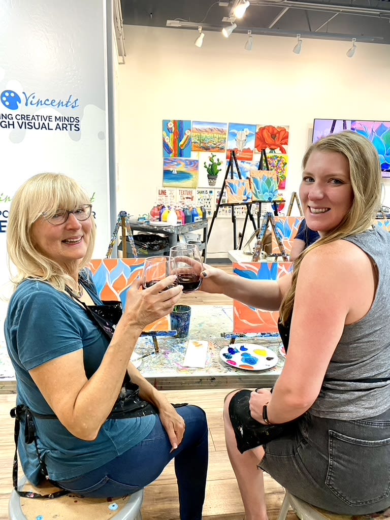 VAN GOGH VINO Sip & Paint - Arizona in Bloom Photo