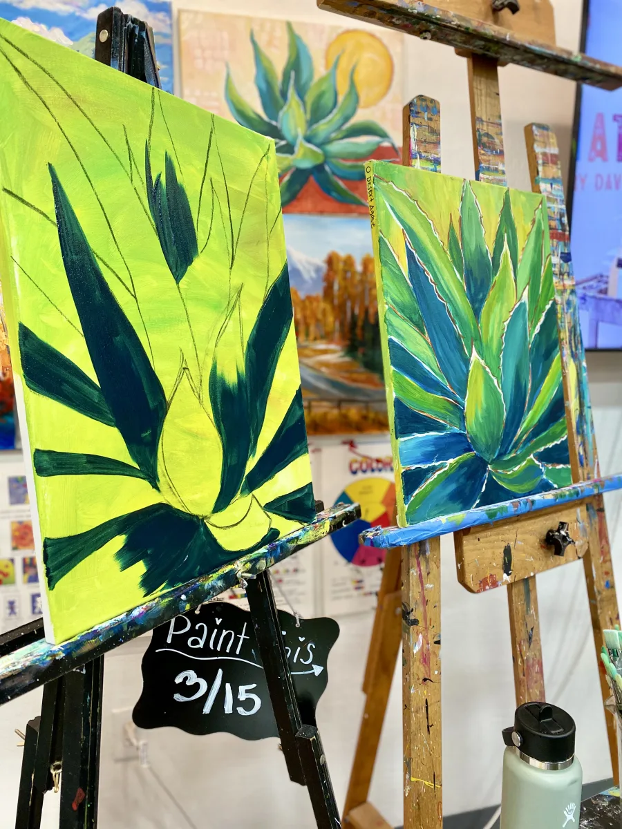 VAN GOGH VINO Sip & Paint - Blue Window Photo