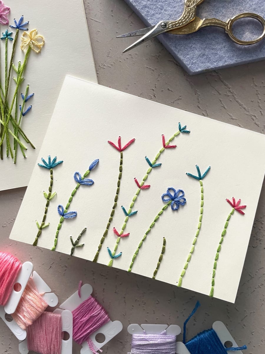 Intro to Embroidery: Flowers on Paper — A Perfect Mother’s Day Gift at That Creative Space in Beacon Photo