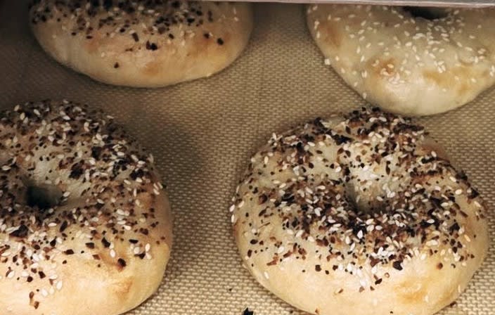 Making Bagels and Spreads Photo