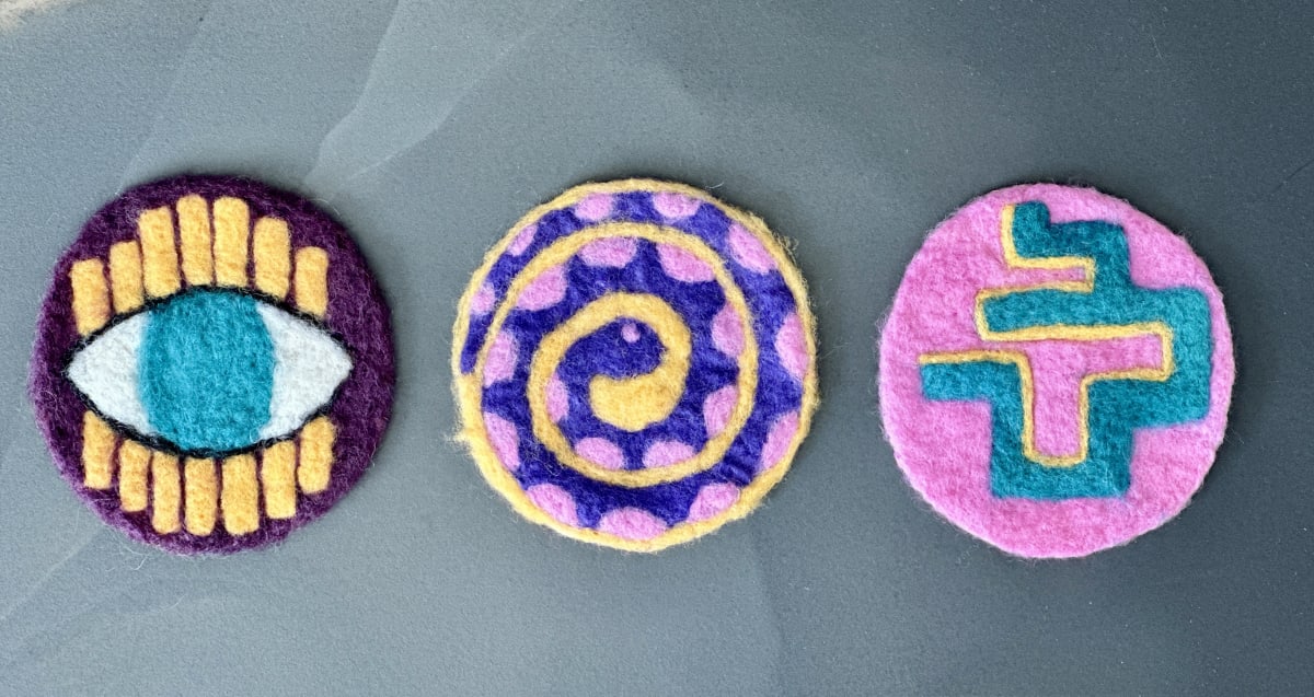 Needle Felted Coasters: Makes a Perfect Gift at That Creative Space Photo