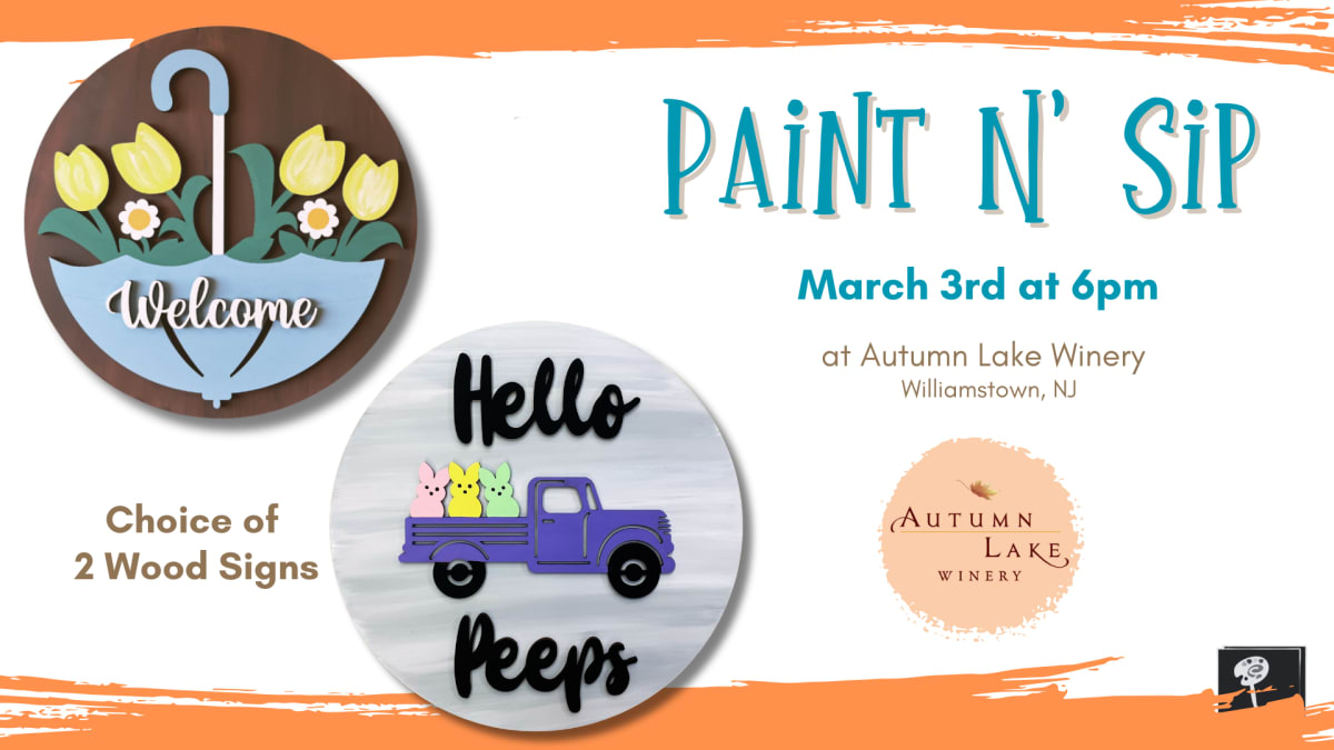Paint N Sip at Autumn Lake Winery - March 3rd Photo