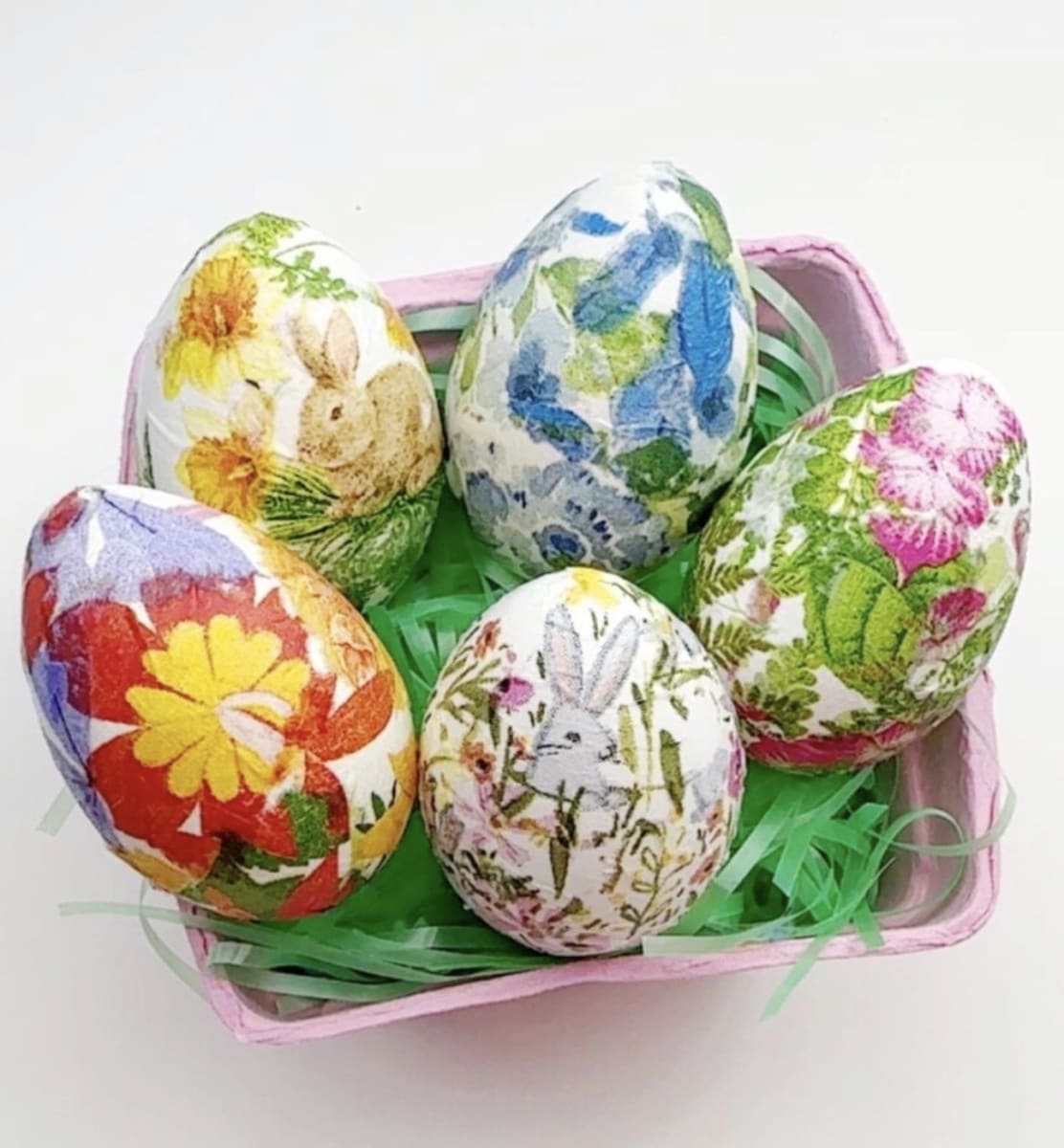 Family Easter Egg decoupage class Photo