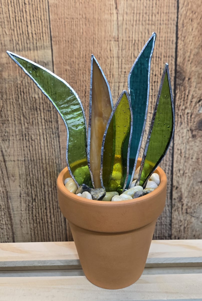 Stained Glass Potted Plant at Kirkland Art Center Photo