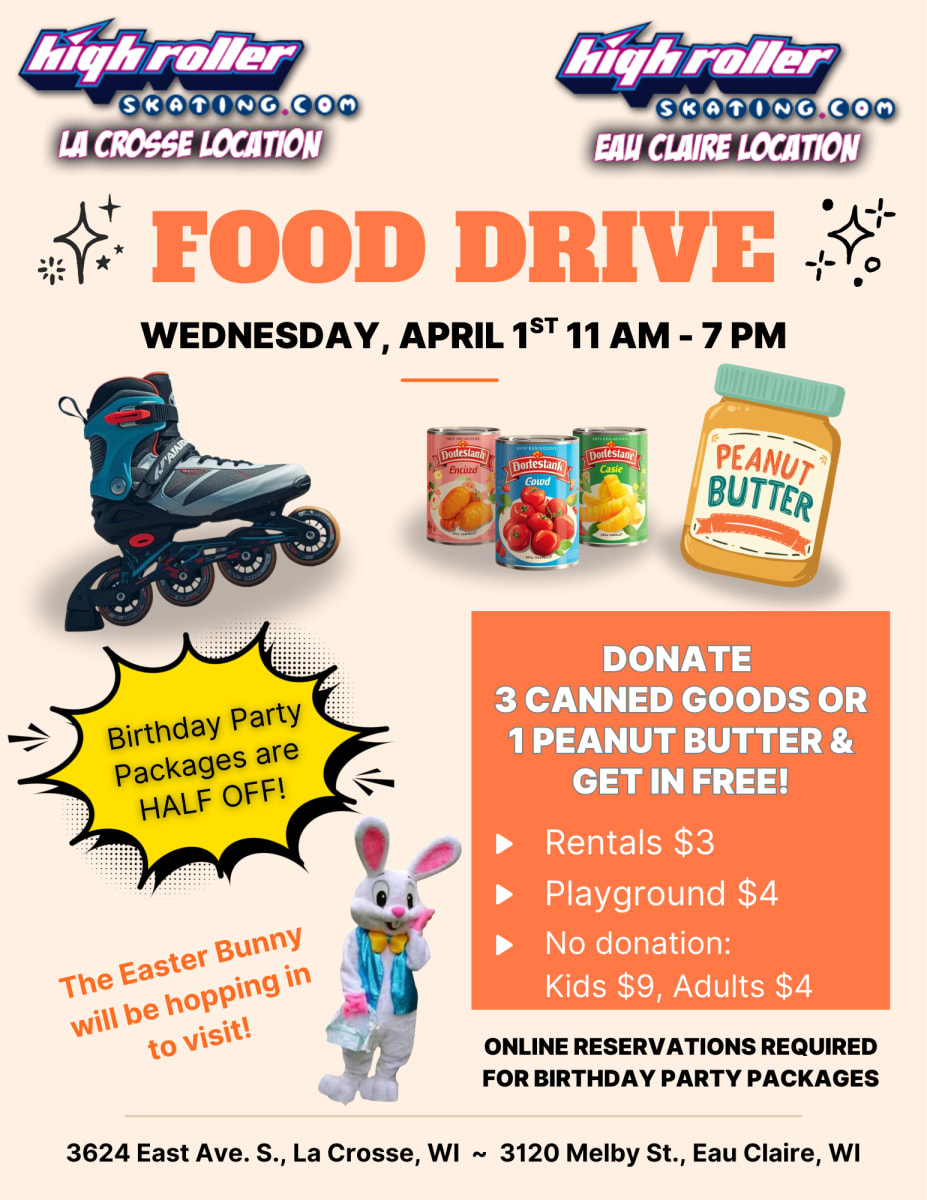 La Crosse -  Food Drive with Easter Bunny Ticket to a Special Event Photo