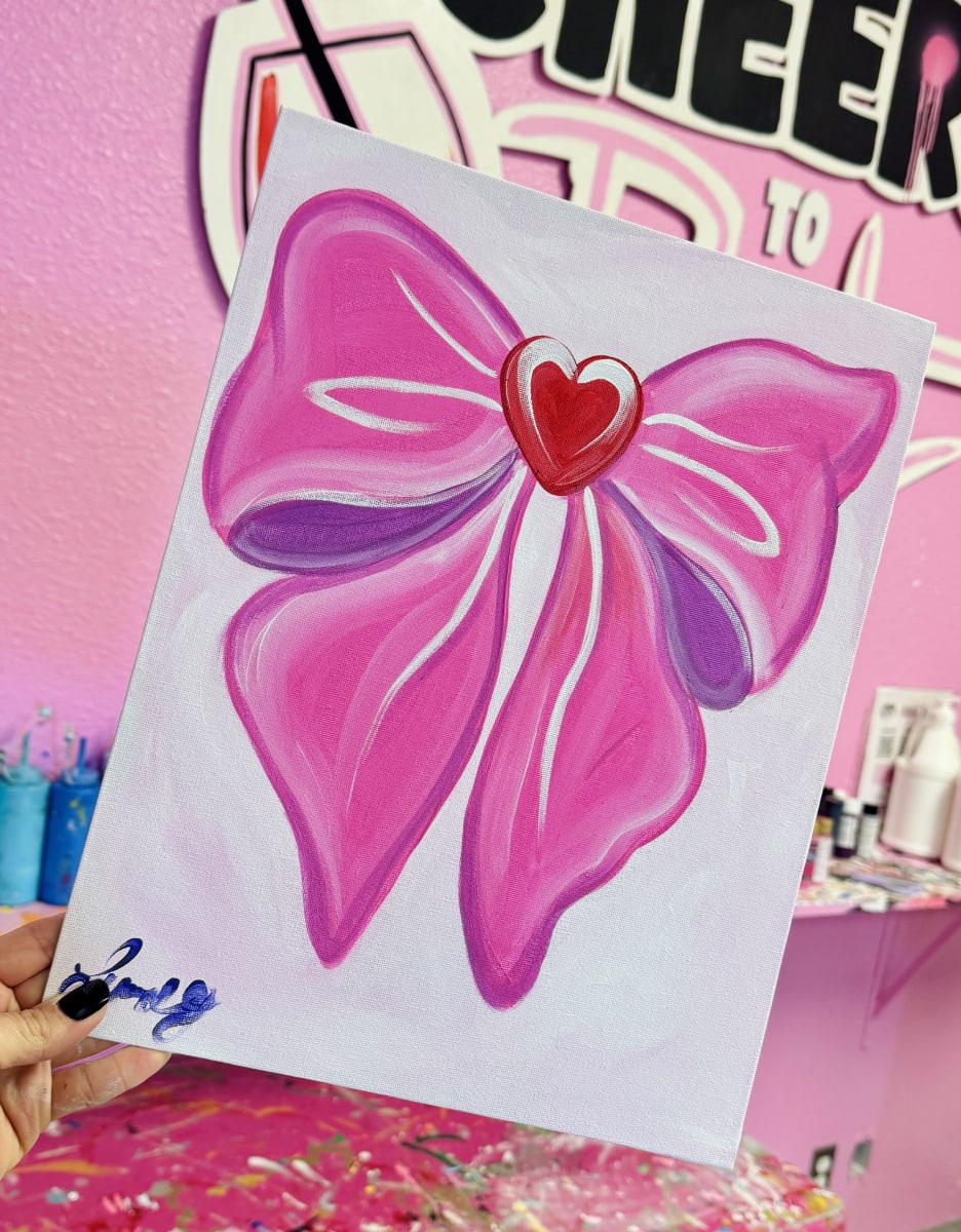 Kids Coquette Bow Painting Event Photo
