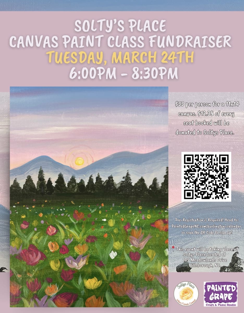 FUNdraiser - Solty's Place - Tulip Mountain Canvas Class Photo