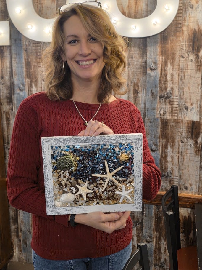 Wayland Crushed Glass Crafting Party - Glimmer Frames Photo