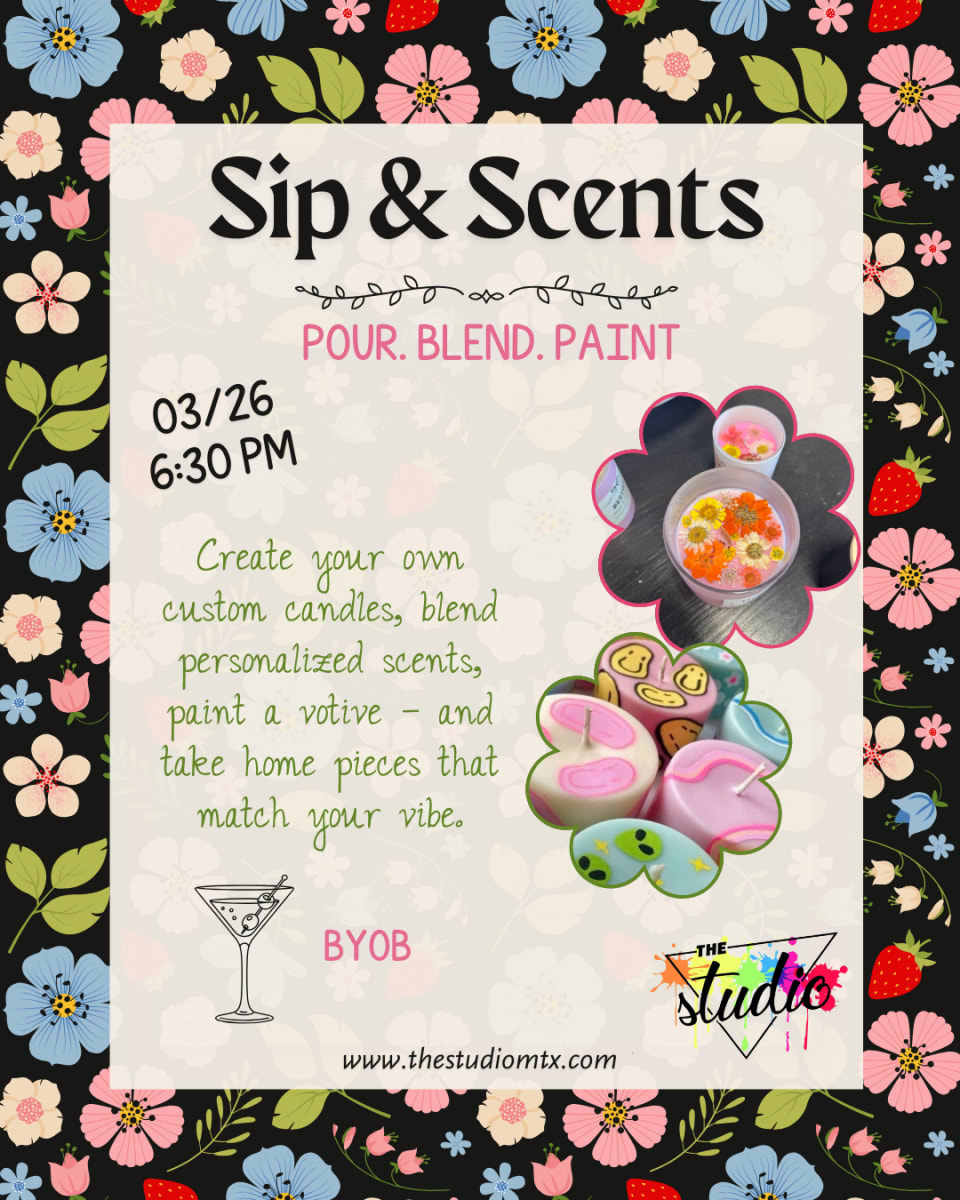Candle-Pouring & Painting Class - Floral Spring Edition💐 Photo